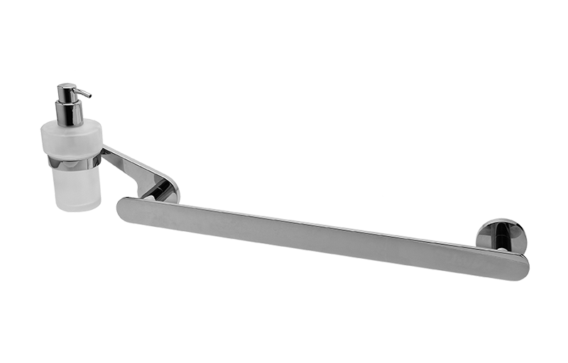 E-9211 Вешалка для полотенцев с дозатором для жидкого мыла GRAFF Onda