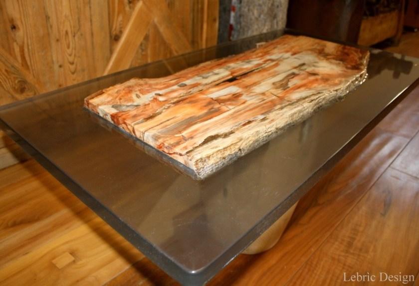 ANTICO TRENTINO Низкий круглый журнальный столик из полимера Tavoli in legno pietrificato sun-id-1452581 - Вид №4