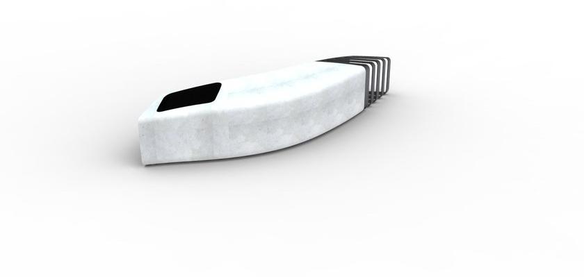 Manufatti Viscio Изогнутая скамья из реконструированного камня без спинки sun-id-1465258 - Вид №4