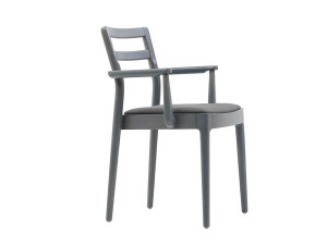 Деревянный штабелируемый стул со встроенной подушкой