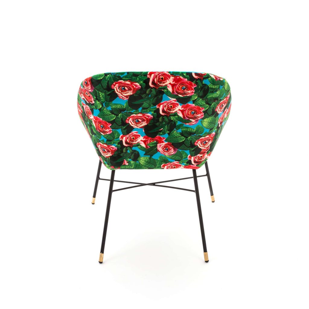 Стул мягкий с металлическими ножками 50х60 см зеленый Roses SELETTI  00-3883208 Зеленый;красный;черный  - Вид №3