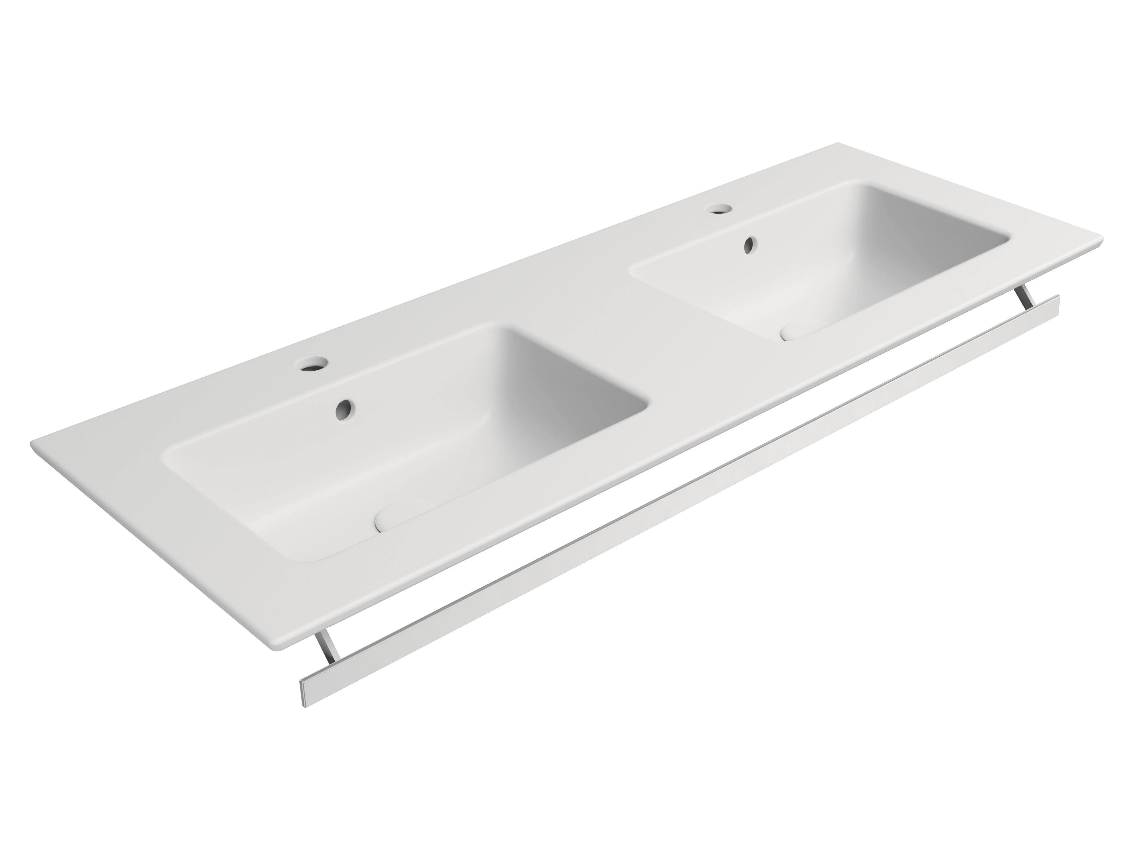 Двойная прямоугольная раковина с держателем для полотенец GSI ceramica чистый ARCH-00151753 - Вид №7