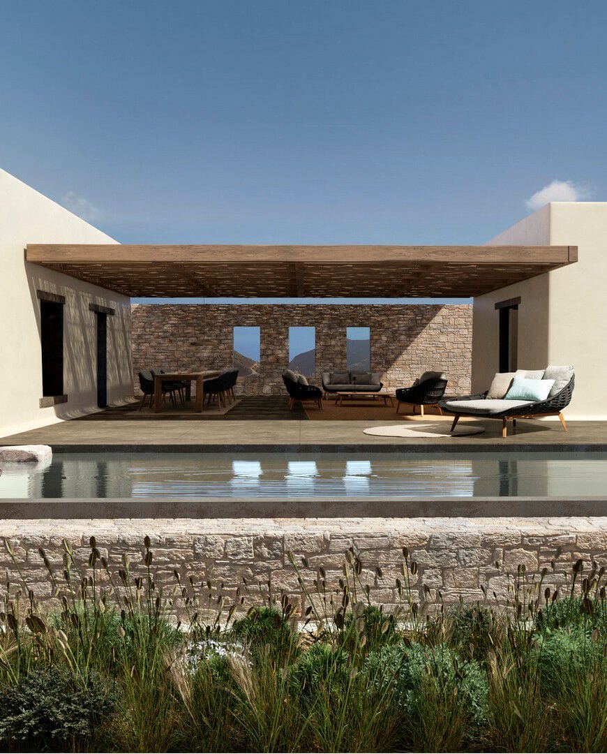 Прямоугольный садовый стол из тикового дерева BIZZOTTO Tamires ARCH-00060373 - Вид №2