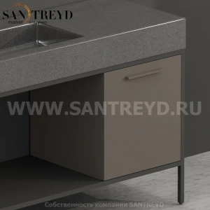 SD4548CF2 Тумба с открывающейся правой створкой (с 1 стеклянной полкой) Globo