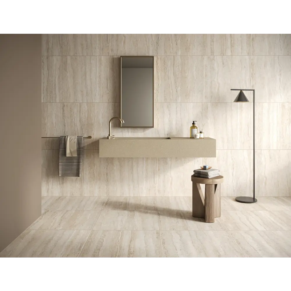Глазурованный керамогранит Travertino Romano 60x60 см 1.44 м² матовый цвет бежевый 89458752 STLM-2075284 Santreyd - Вид №3