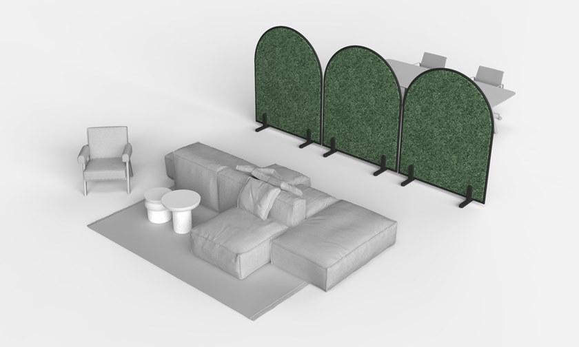 GREEN MOOD Звукопоглощающая офисная перегородка на колесах Design sun-id-1433653 - Вид №13