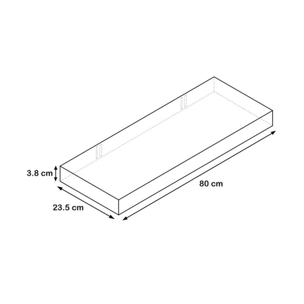 Полка мебельная прямая 800x235x38 мм МДФ цвет голубой SPACEO STLM-2040699 - Вид №4