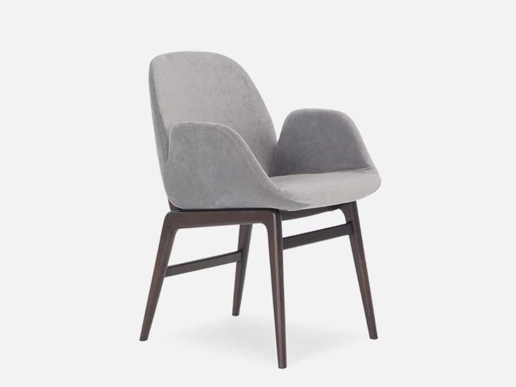 Деревянный мягкий стул для ресторана с подлокотниками CASA Allover ARCH-00089561