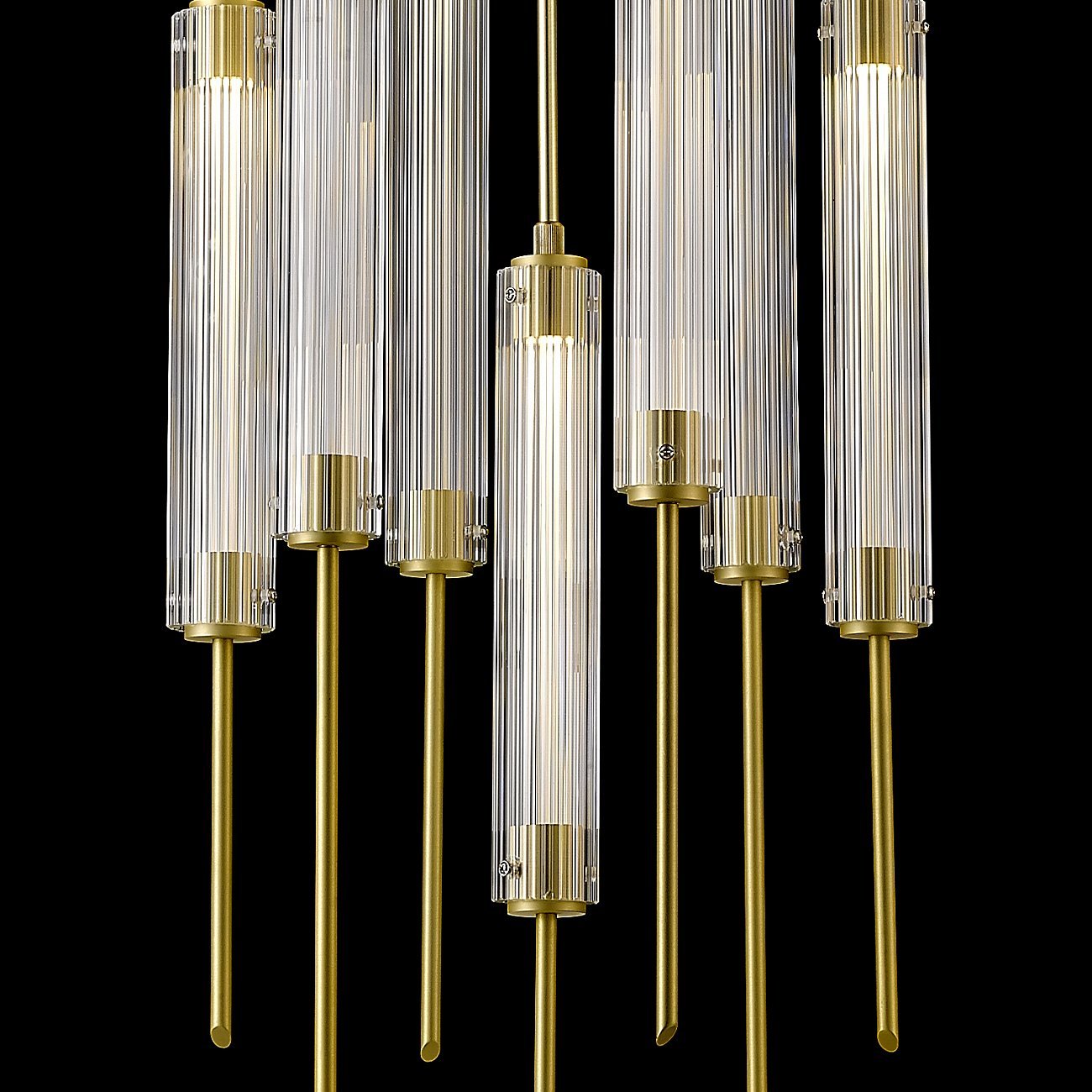 Светильник подвесной 160х37 см латунь Delight Collection P98041-7 brass DELIGHT COLLECTION ДИЗАЙНЕРСКИЕ 00-3882372 Золото;прозрачный  - Вид №3