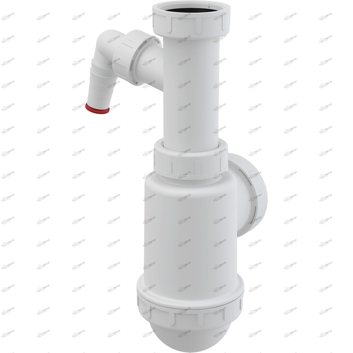 Сифон для мойки с накидной гайкой 6/4" и штуцером ALCAPLAST A443PDN5040