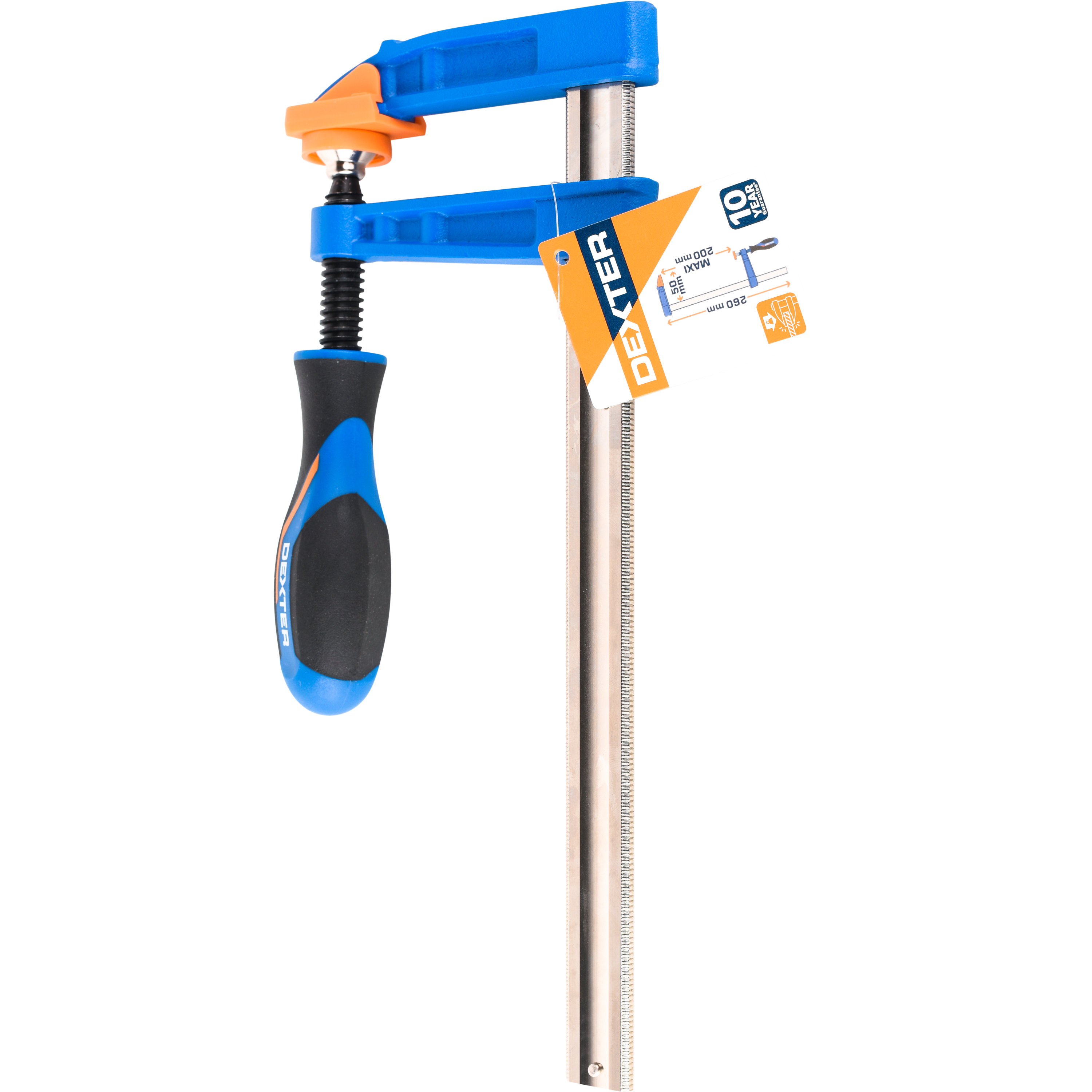 Струбцина F-образная Dexter 200 мм для профессионального монтажа 82305120 STLM-0024283 - Вид №5