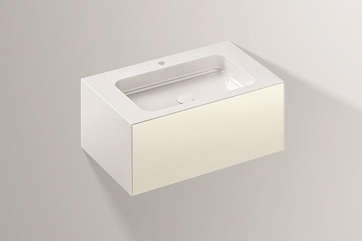 5155814000 Умывальник с тумбой, wp.folio1, белая, proshield, лакированная, шелковисто-матовый блеск, белый Alape серия FO (Folio) 