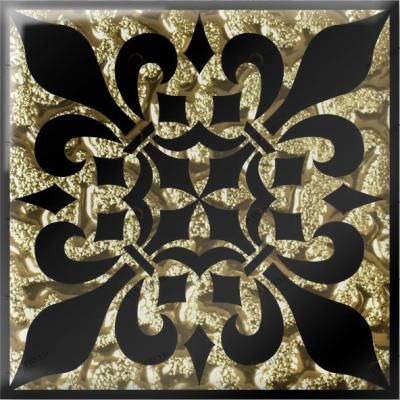 Напольная вставка Мальта золото 8х8 Роскошная мозаика sun-id-329527