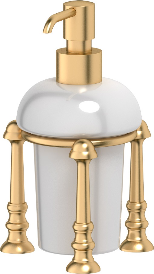 STI 329 Держатель дозатора жидкого мыла настольный 3SC STILMAR MATTE GOLD Treesseci 3SC