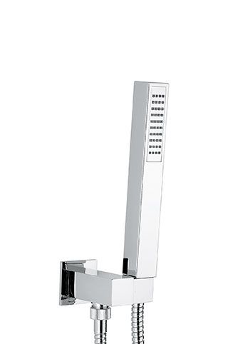 156CR Набор ручного душа 156: шланг 150см. из латуни (C02706А), однорежимная лейка, цвет хром EMMEVI 