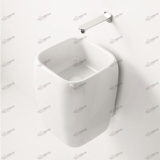 SHLAS Подвесная раковина настенная овальная Ceramica Cielo  белая 