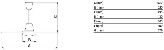 Vortice Потолочный вентилятор Nordik international plus 61742 - Вид №3