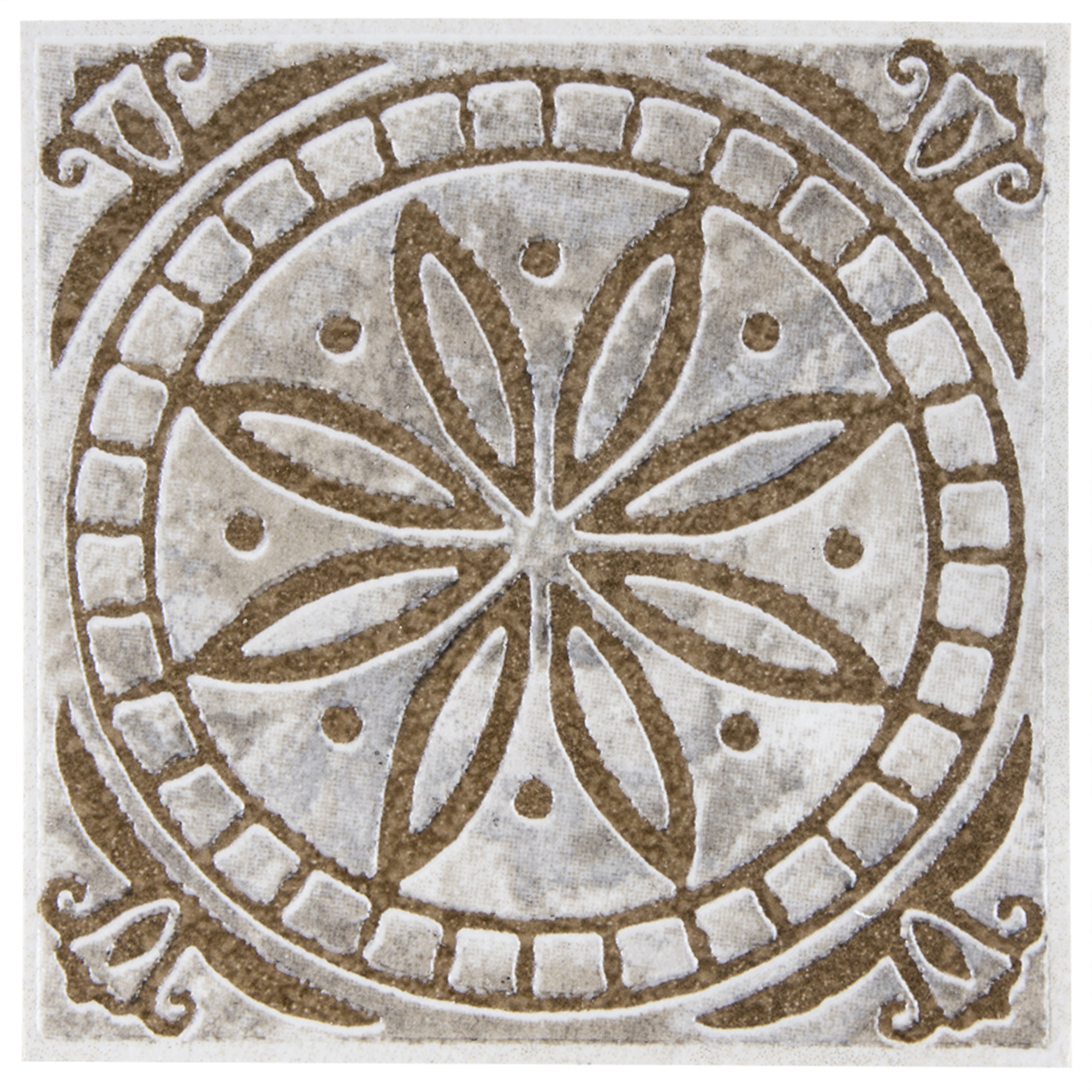 Декоративная вставка Kerama Marazzi Престон 7.7×7.7 см серый керамогранит 18361453 STLM-0010528 - Вид №1