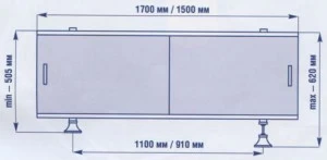 Экран  д/ванн  L1,7м лист.