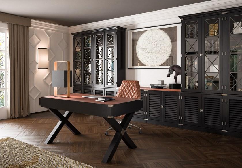 Caroti Письменный стол из красного дерева с ящиками Via montenapoleone 831  - Вид №1