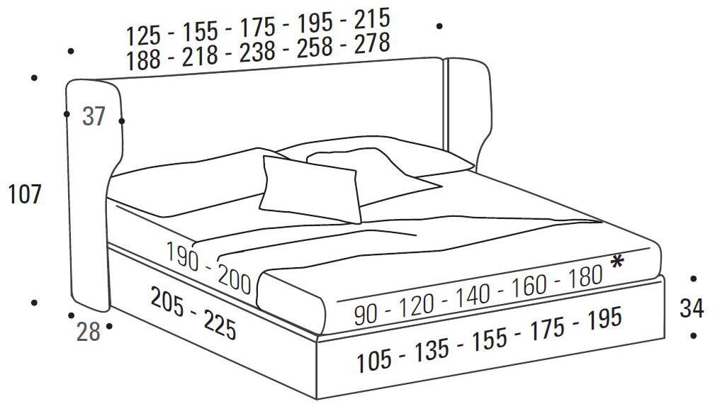 Felis Кровать для хранения из мягкой ткани в современном стиле с обитым изголовьем Bedstories#2 sun-id-1497509 - Вид №10