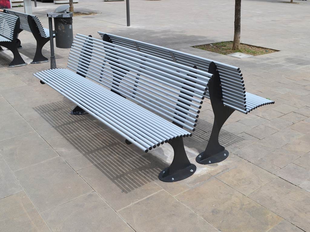 Стальная скамья со спинкой EUROCOMITALIA современная мебель ARCH-00088646 - Вид №5