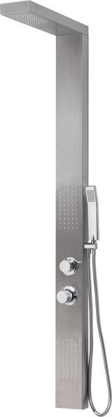 GYSP10300(IS) Gedy G-CASCADE PLUS, многофункциональная душевая панель с термостатом, цвет нержавеющая сталь 