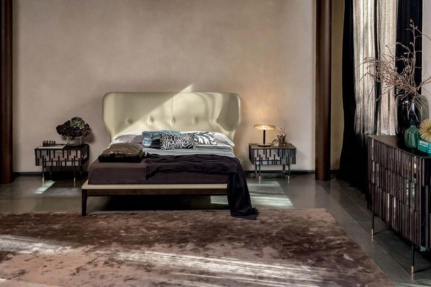 Tonin Casa Прикроватный столик из дерева и стекла с ящиками Drops T8629 - Вид №3