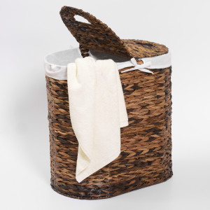 WB-611-L Dill Плетеная корзина для белья с крышкой WasserKRAFT