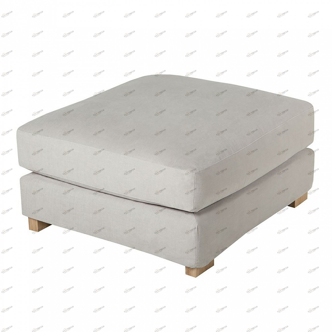 Пуфик прямоугольный 120х90 см Brandon серо-бежевый SITS BRANDON 191912 Серый 