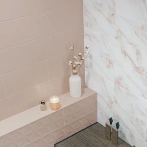 Настенная плитка KREAFORTA Mersey Mono 20x40 см 1.62 м² матовая цвет розовый 89413661 STLM-2021953
