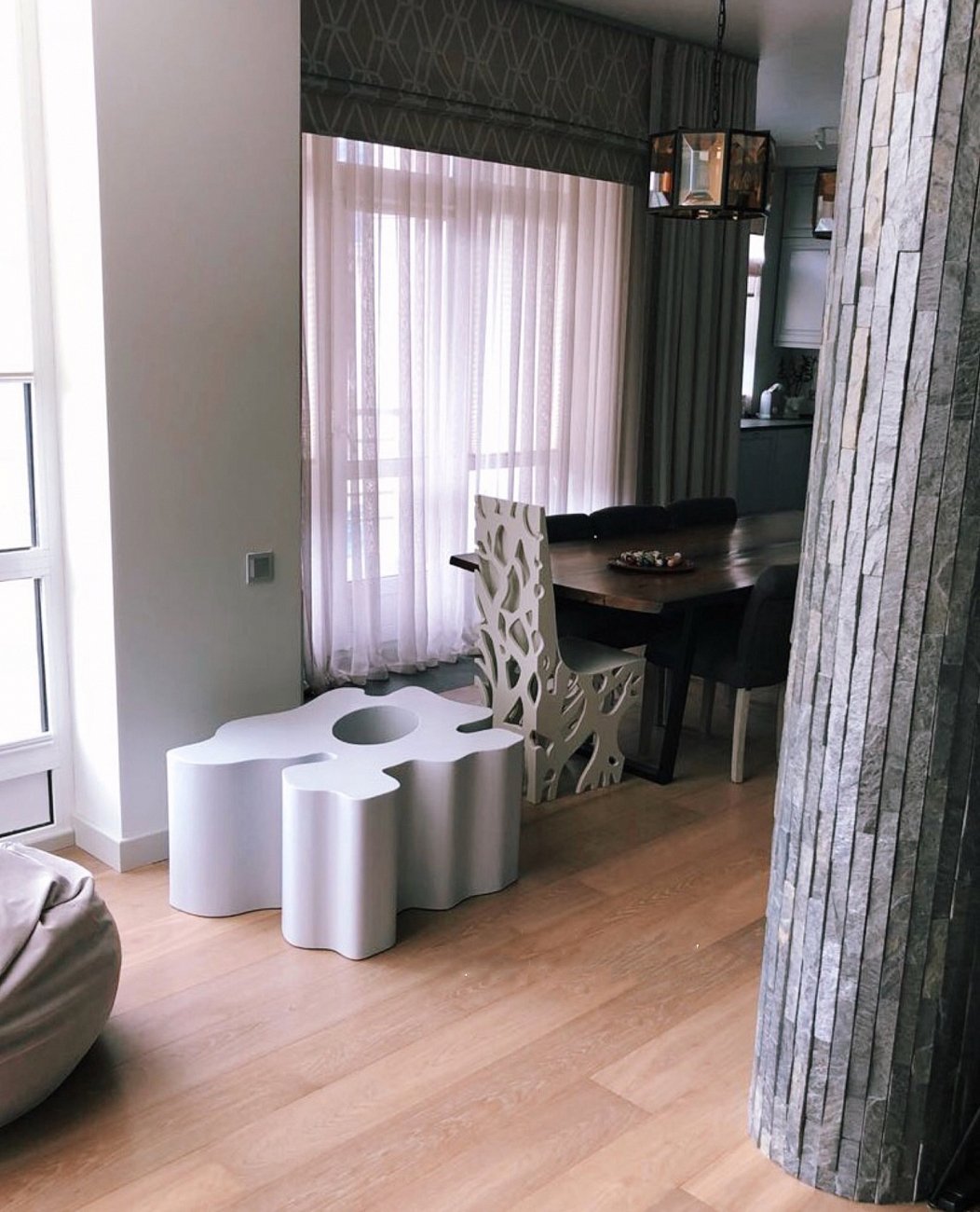 Журнальный столик деревянный фигурный орех "Пень" от Odingeniy ODINGENIY  178456 Орех;коричневый  - Вид №5