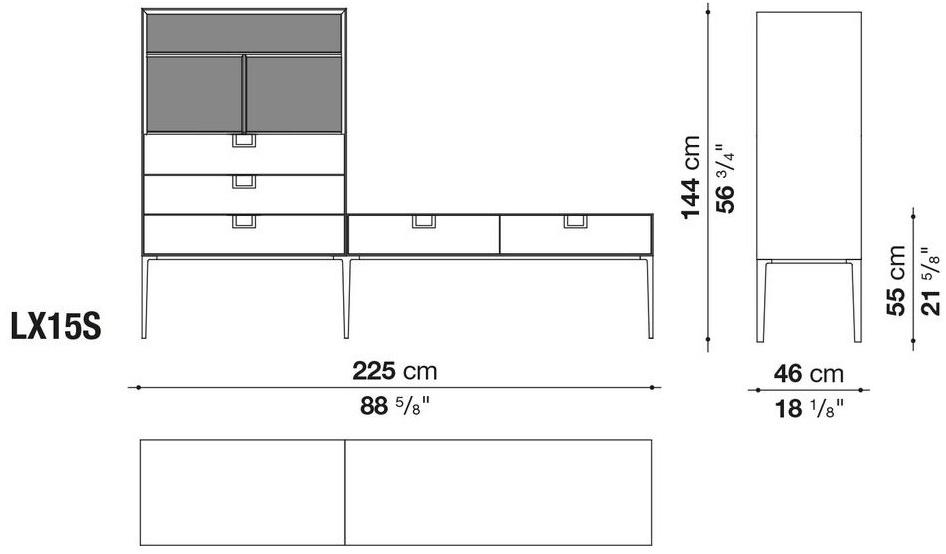 Maxalto Буфет из лакированного дерева с ящиками Alcor sun-id-1366871 - Вид №9