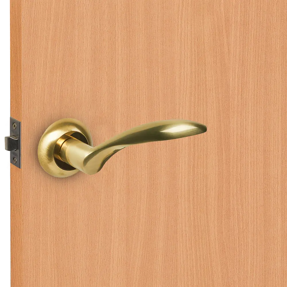 Дверные ручки Punto Viola без запирания цвет матовое золото STLM-2187007 - Вид №5