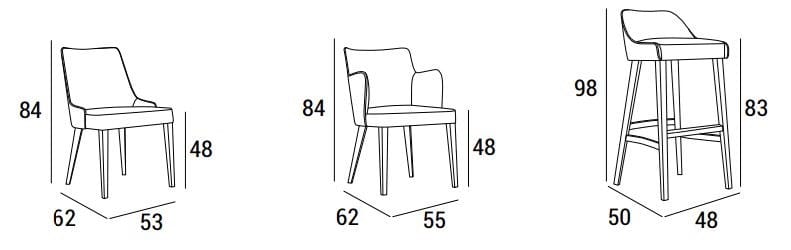 Тканевый стул Domingo Salotti Пэт ARCH-00015299 - Вид №3