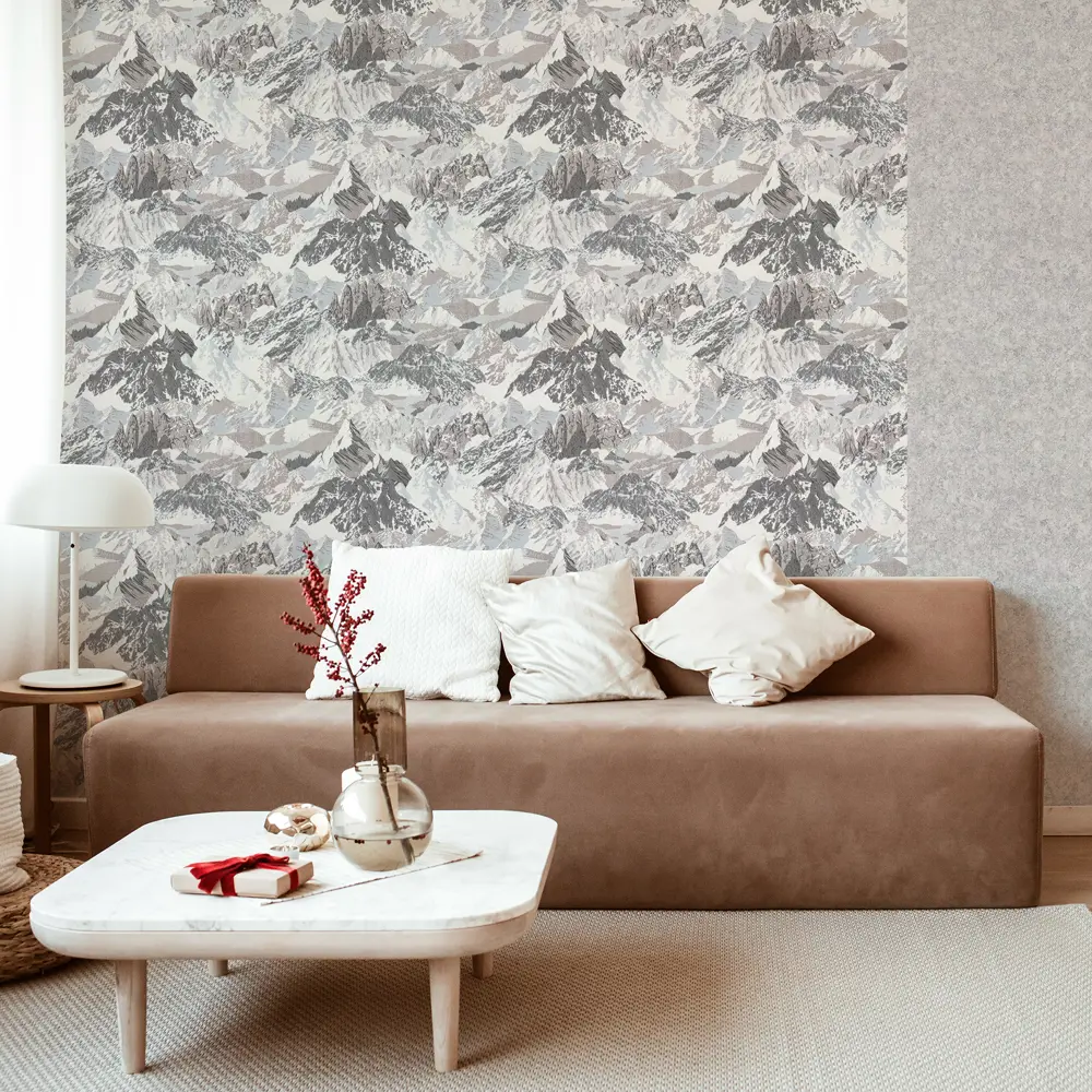 Флизелиновые обои Palitra Home Mount с рельефной текстурой в коричневых тонах 84532721 STLM-0834784 - Вид №2