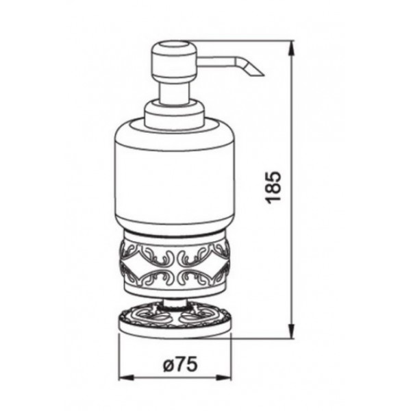 Диспенсер стекло настольный HAYTA (Германия) ANTIC BRASS 13916/VBR sun-id-561364 - Вид №1