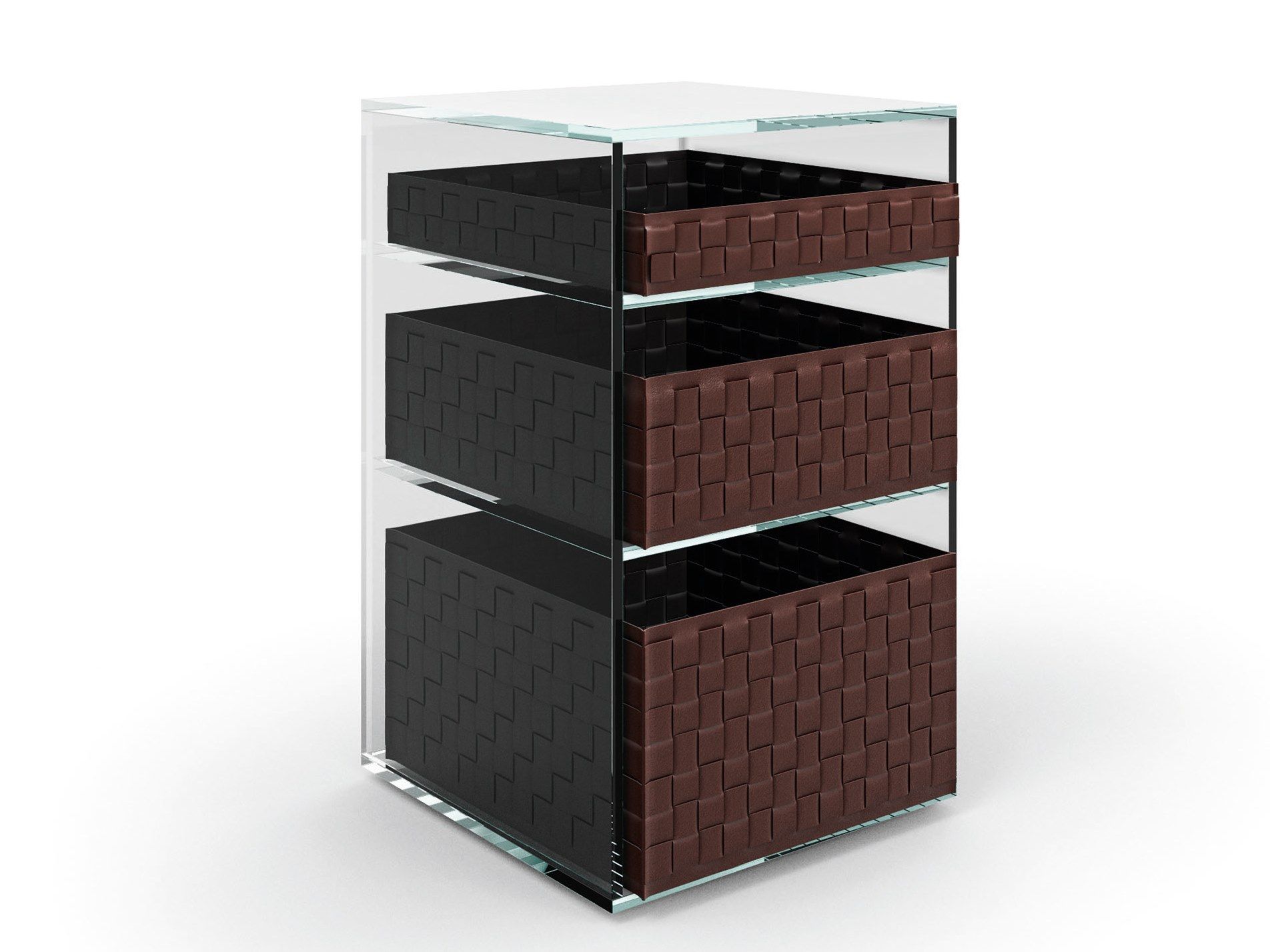 Стеклянная квадратная тумбочка CASSINA Volage EX - s Night ARCH-00034677 - Вид №1