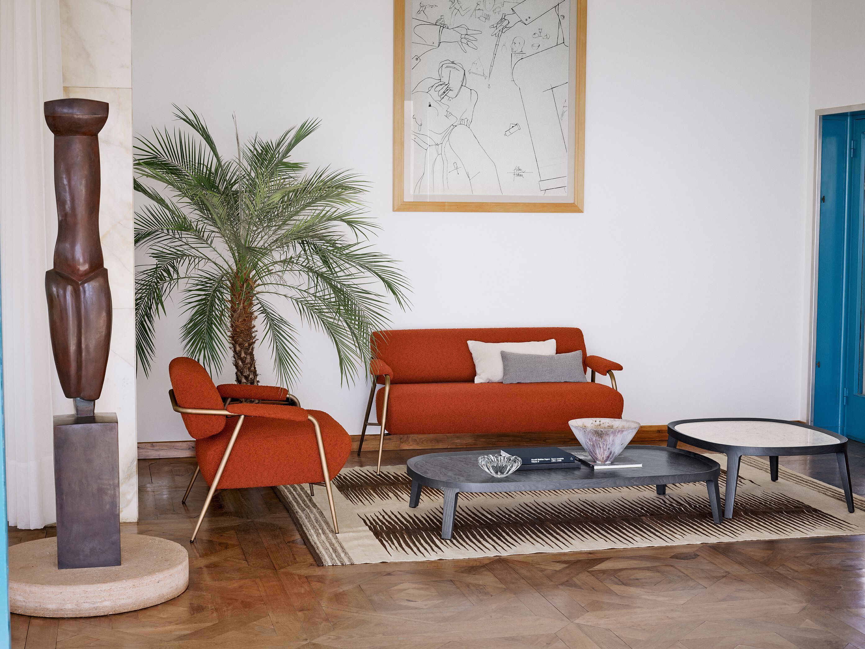 Тканевое кресло с подлокотниками Potocco ARCH-00126905 - Вид №1