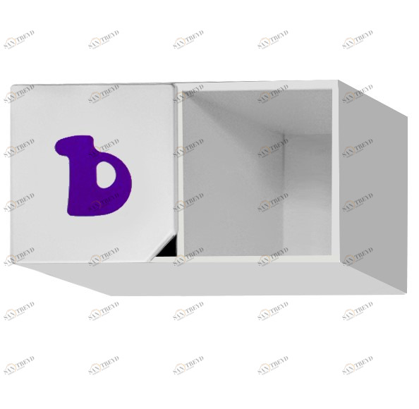 Полка детская горизонтальная "Абвгдейка-1" МАНДАРИН АБВГДЕЙКА 178613 Белый Santreyd 