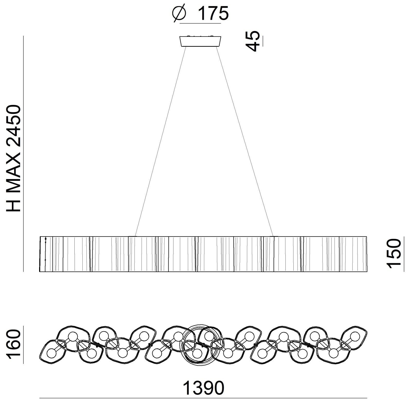 Поликарбонат светодиодный подвесной светильник Stilnovo ARCH-00042248 - Вид №13