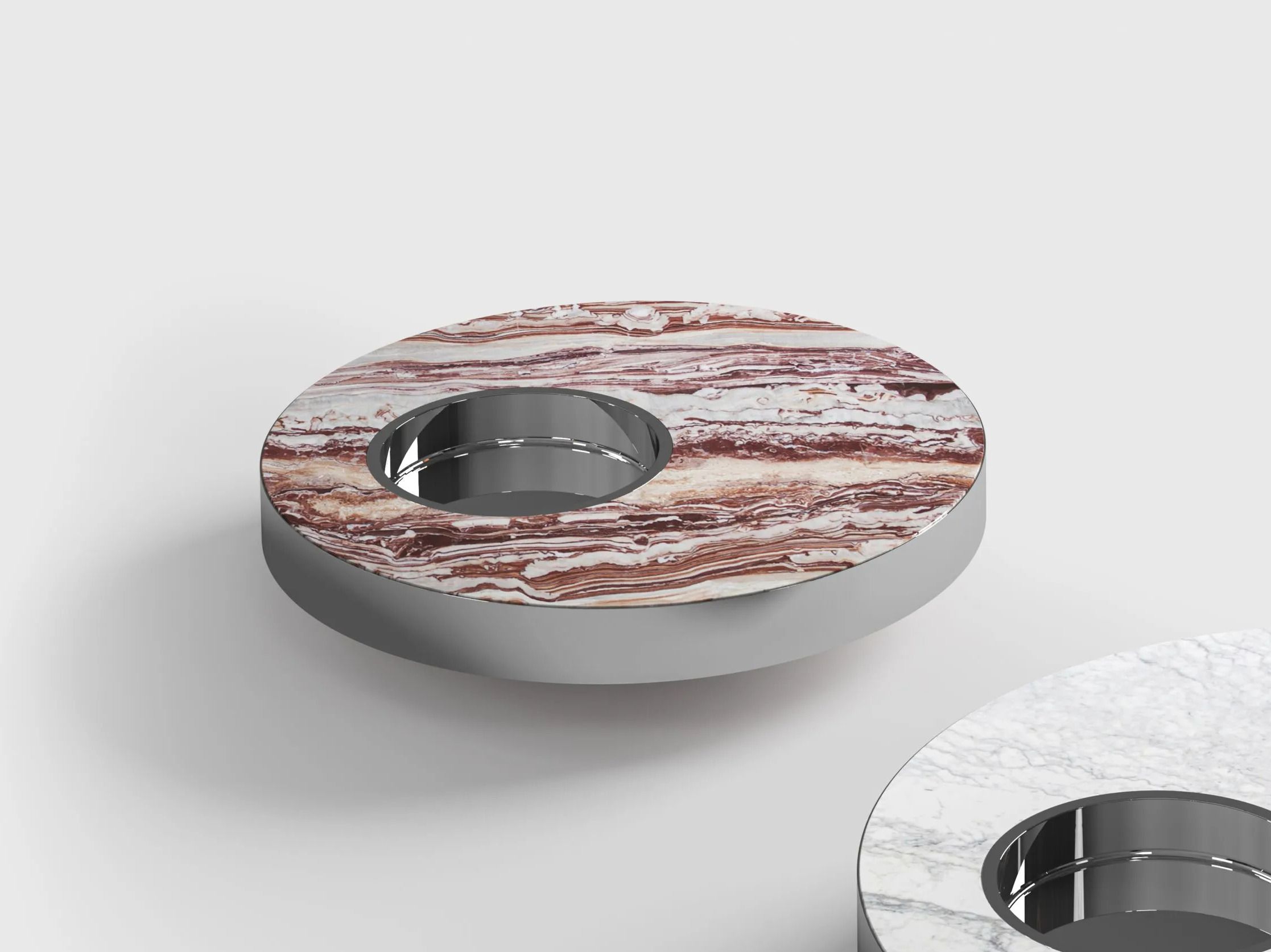 Мраморный круглый низкий журнальный столик CPRN HOMOOD Shapes ARCH-00087864