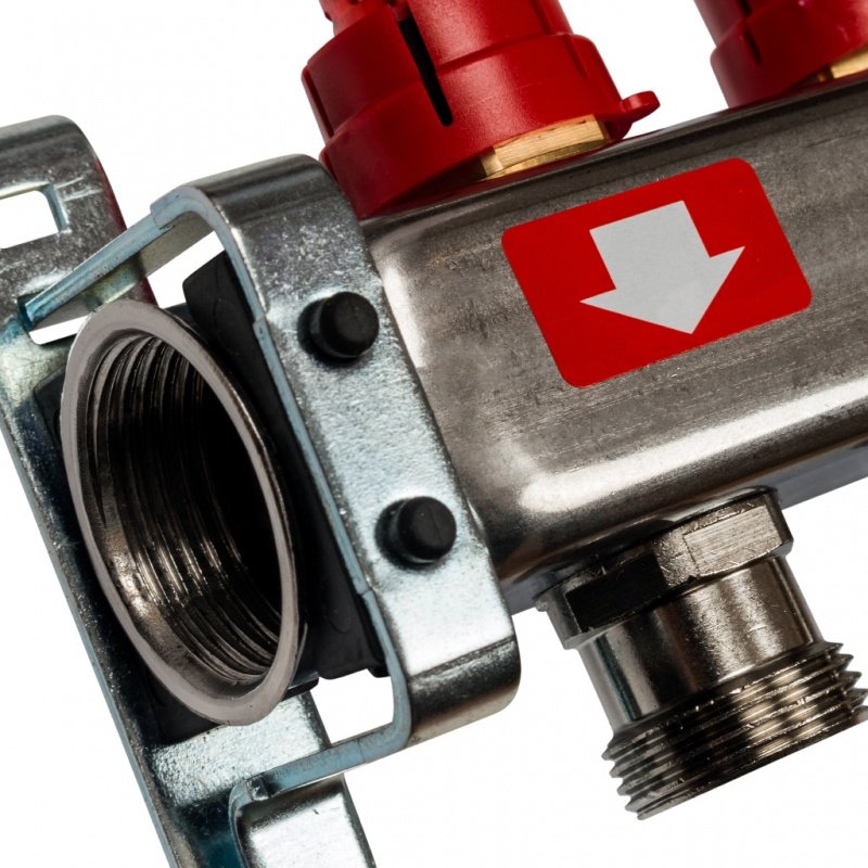 Коллектор из нержавеющей стали на 11 вых. с расходомерами STOUT SMS0917000011 - Вид №2