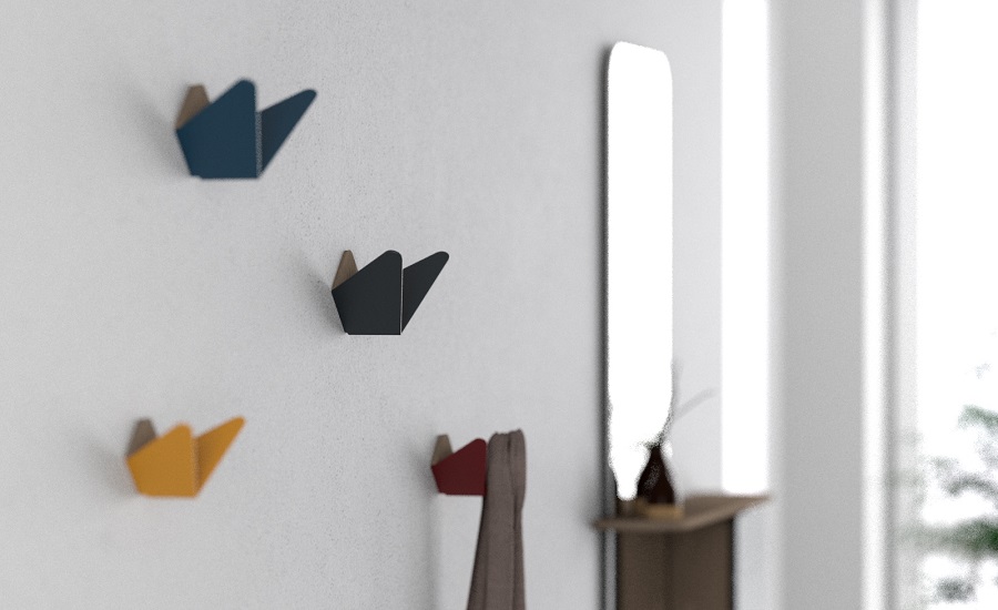 Крючок Butterflies маленький, серый UMAGE 5261 - Вид №1