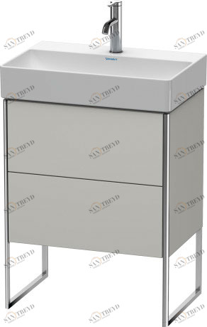 XS445300707 XSquare Тумбочка напольная компакт Бетонно-серый матовый декор Duravit