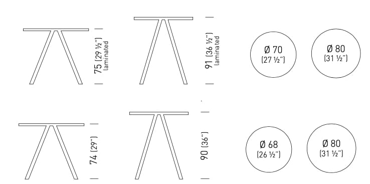 Круглый стол с 4 ножками GABER NORMAN ROUND ARCH-00042286 - Вид №2