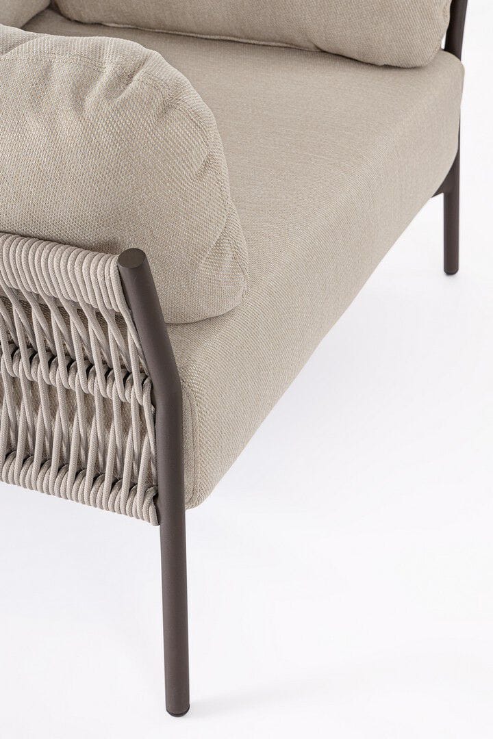 Веревочное и тканевое садовое кресло с подлокотниками BIZZOTTO Pardis ARCH-00002123 - Вид №5