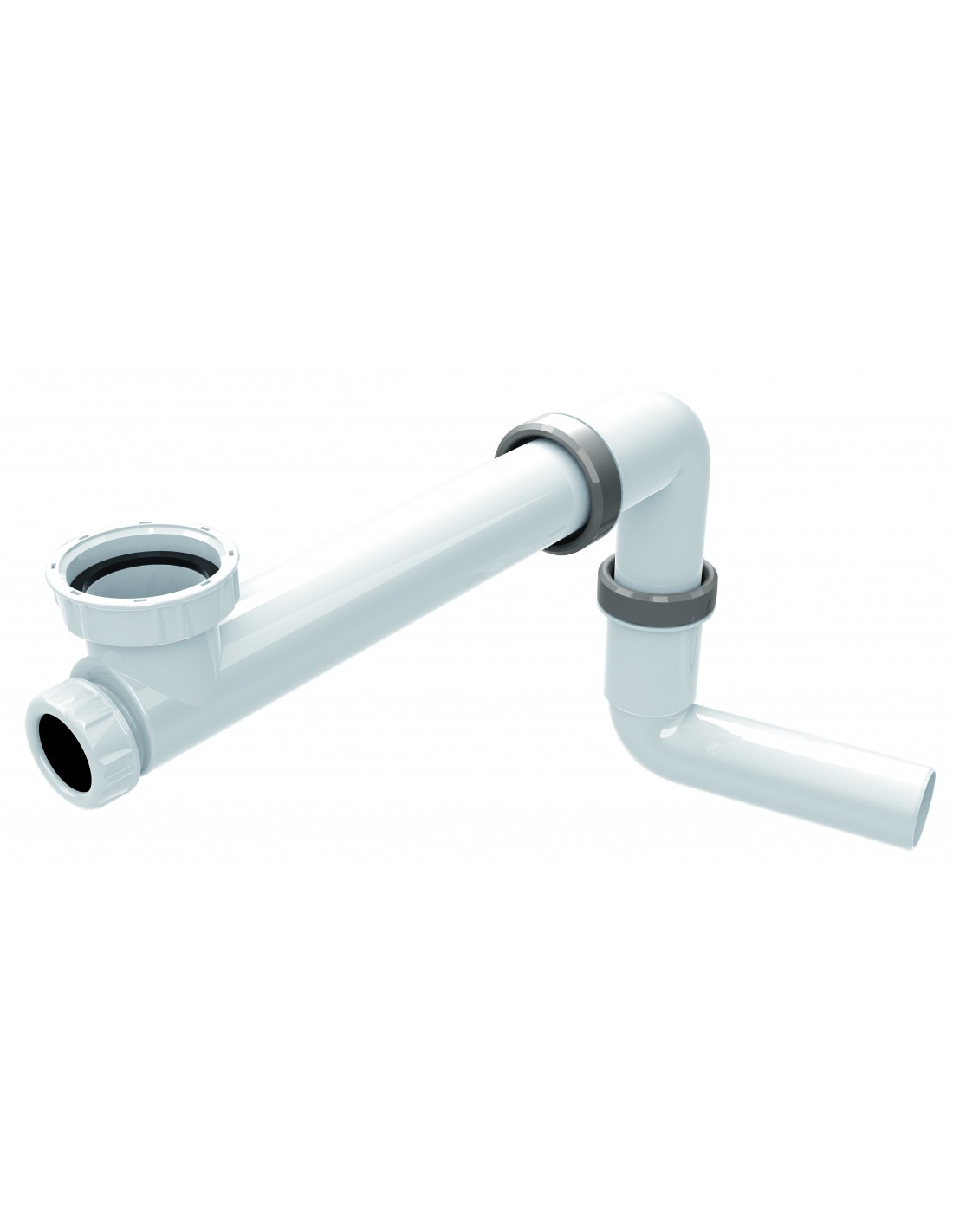 780700 001 00  Универсальный удлинитель для трубки раковины Connectic, поддона, встроенных прокладок, двухкомпонентного материала Valentin Белый 