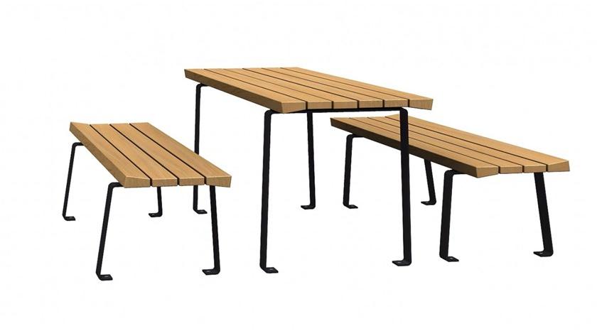 Euroform W Прямоугольный деревянный стол для общественных мест  1400, 1410  - Вид №1