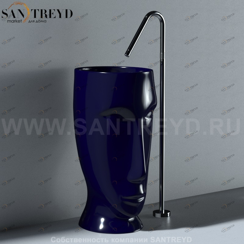 4741K77 Напольная раковина стоящая круглая Kerasan Artwork